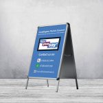 Sandwich Pavement A-frame Sign Board 900mm x 600mm (with Printed Poster)