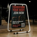 A1 Iron Pavement Swing Sign Printed With Graphics