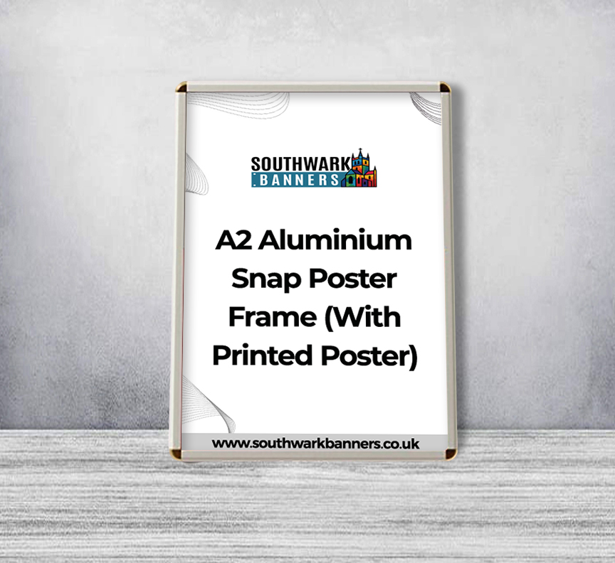 A2 Aluminium Snap Poster Frame (With Printed Poster)