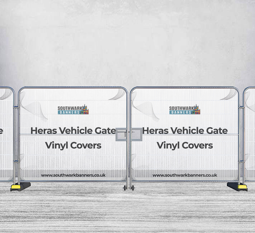 Heras Vehicle Gate Vinyl Covers