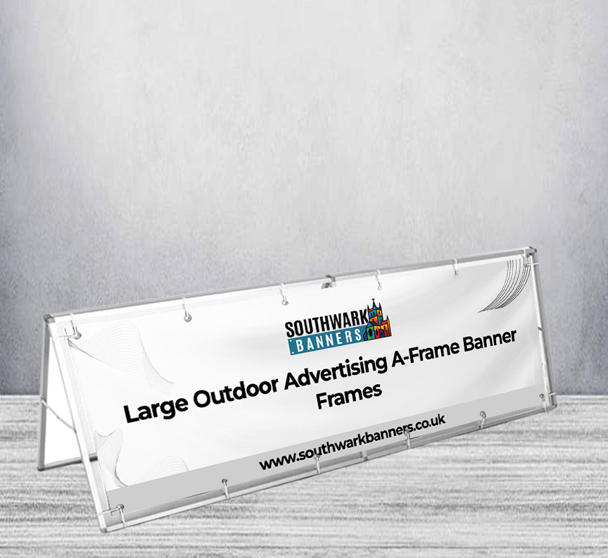 Large Outdoor Advertising A-Frame Banner Frames 1500mm x 700mm (With Banner)