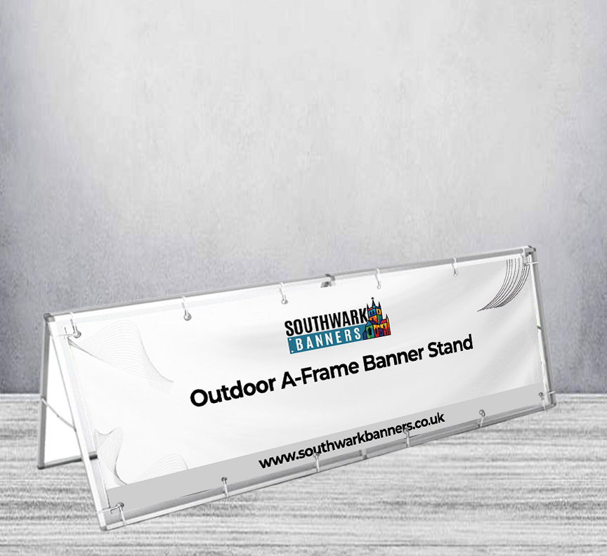 Outdoor A-Frame Banner Stand