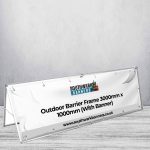 Outdoor Barrier Frame 3000mm x 1000mm (With Banner)