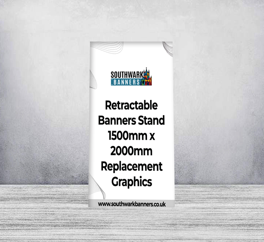 Retractable Banners Stand 1500mm x 2000mm Replacement Graphics