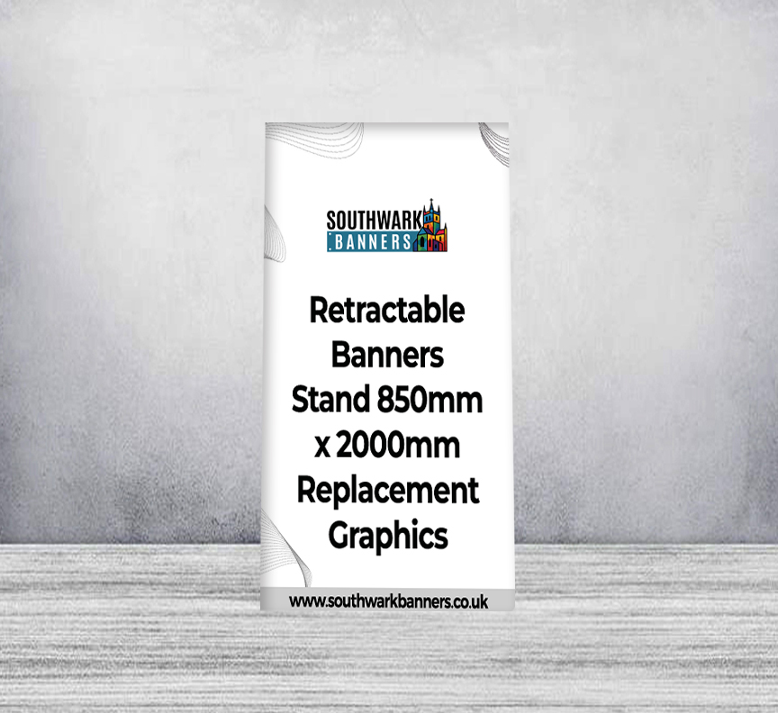 Retractable Banners Stand 850mm x 2000mm Replacement Graphics