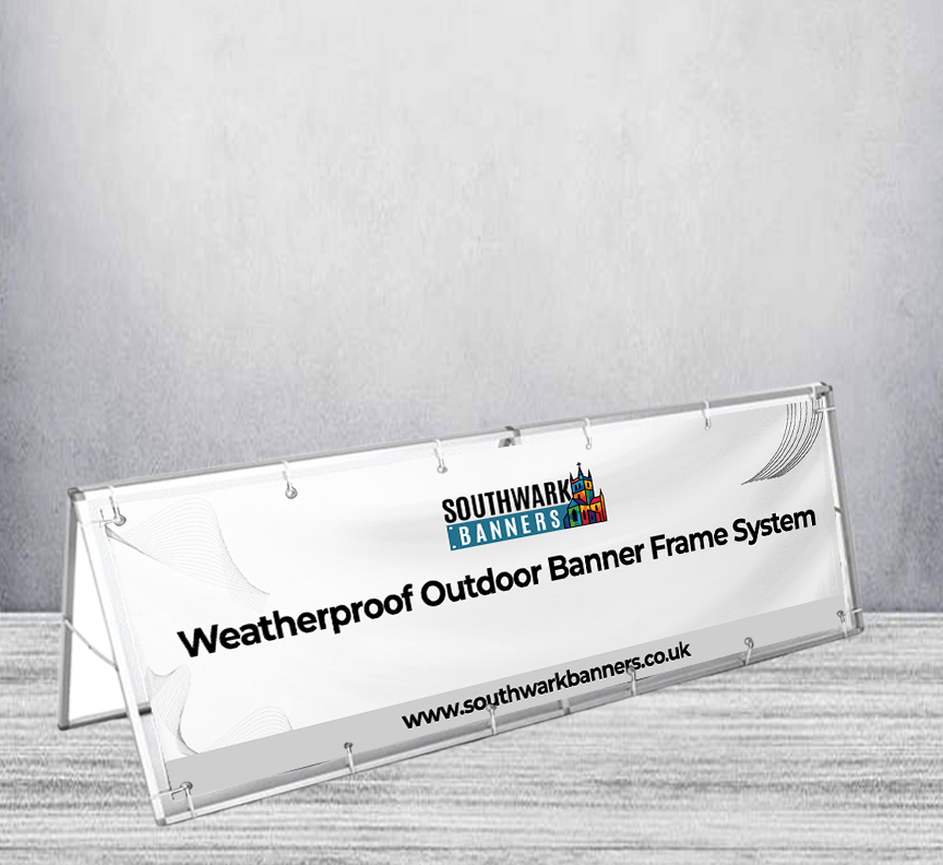 Weatherproof Outdoor Banner Frame System