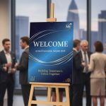 Corporate Conference Easel With Printed Sign